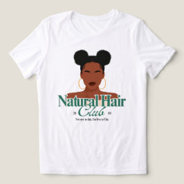 Svart hår "Space Buns" frisyr anpassad t-shirt