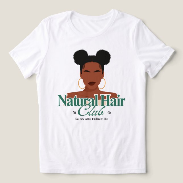 Svart hår "Space Buns" frisyr anpassad t-shirt (Design Framsida)