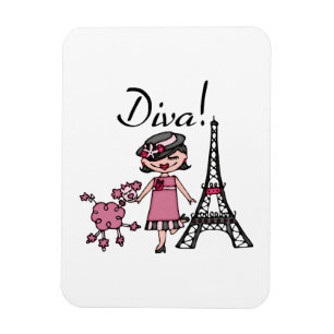 Svart hårDiva Magnet