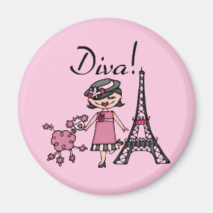 Svart hårDiva Magnet