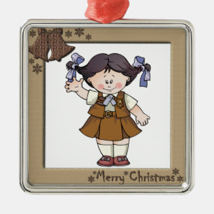 Svart hårram Klockor för nisse Julgransprydnad Metall