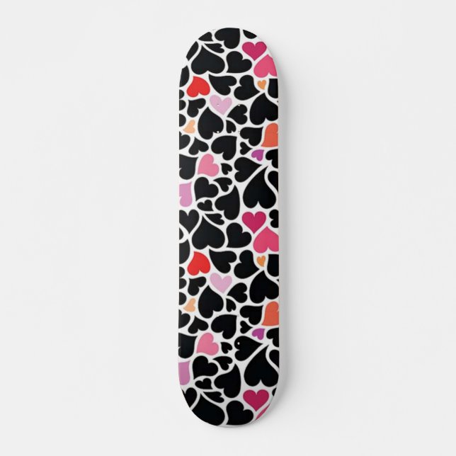 Svart Harts Skateboard Bräda 21,5 Cm (Framsida)