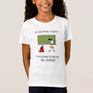 Svart hårversion för storasyster/lite för brode tee shirt