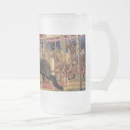 Svart häst frostat ölglas