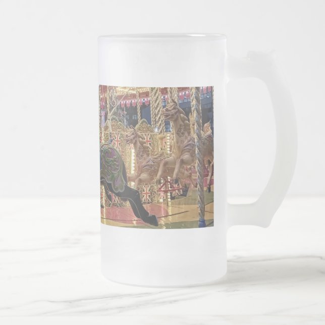 Svart häst frostat ölglas (Höger)