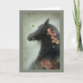Svart häst - gratulationskort tack kort