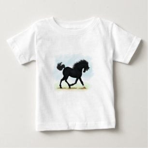 Svart häst med stjärna & strumpa (Black Beauty) T Shirt