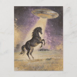 Svart häst och UFO Vykort