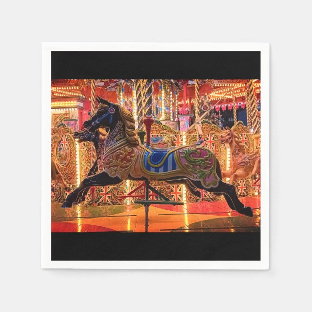 Svart häst pappersservett (Framsidan)