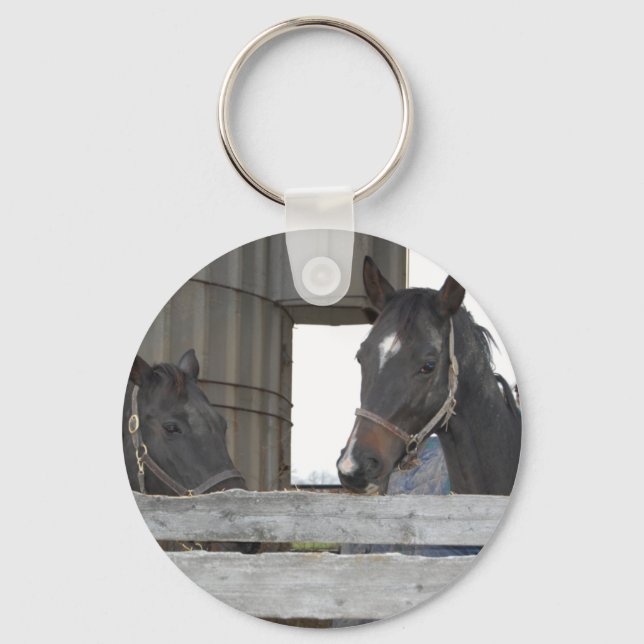 Svart häst/Ranch Nyckelring (Framsida)