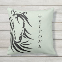 Svart hästhuvud Grönt