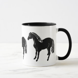 Svart hästmugg Drinkware Mugg