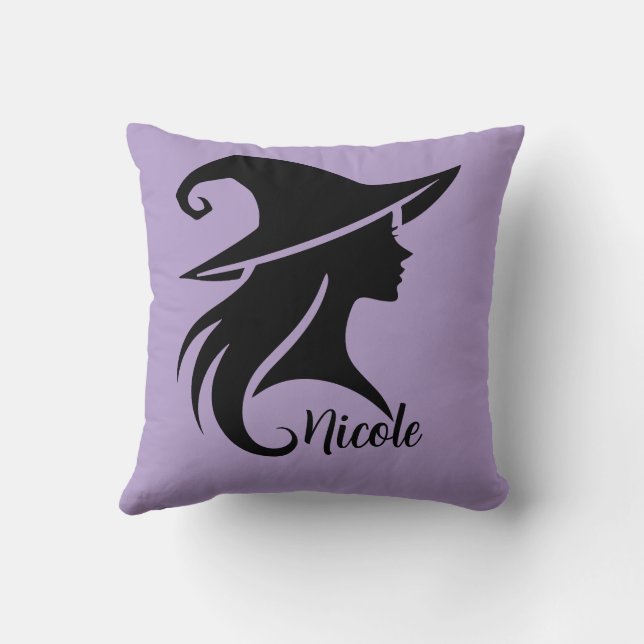 Svart hatt häxa Wicca häxor Halloween Kudde (Baksida)