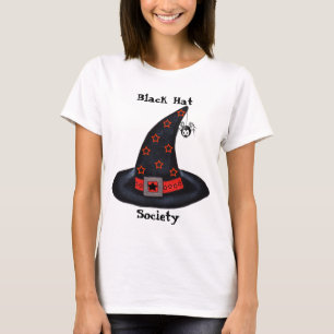 Svart häxa hatt med stjärnor och spindel skjorta tee shirt