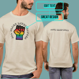 Svart HBT-Pride - alla livsfrågor T Shirt