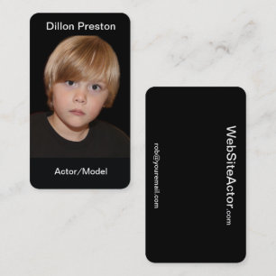 Svart Headshotvisitkortmall Visitkort