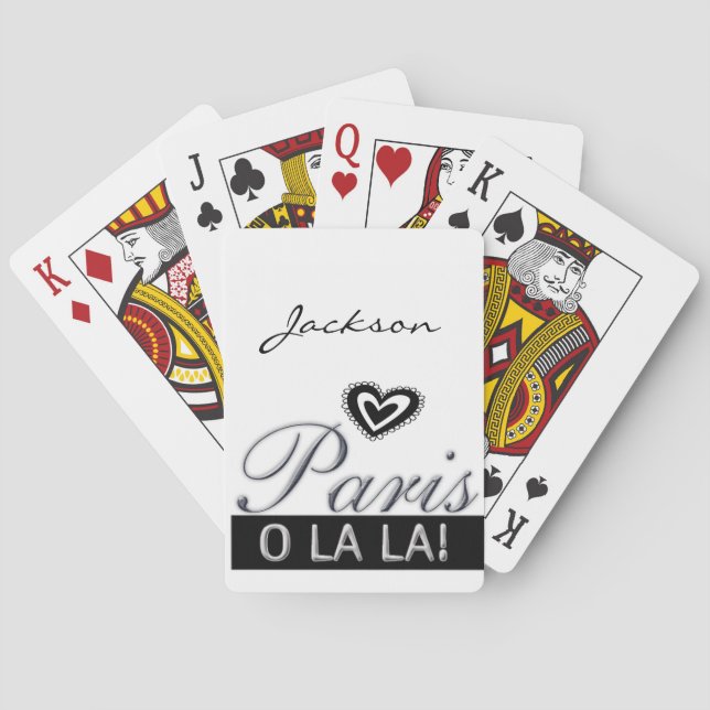 Svart Heart-Frankrike-uppspelningskort, dek Casinokort (Baksidan)