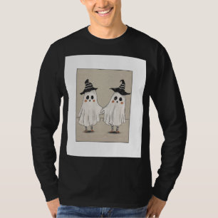 Svart helärmad Gen z och söt stil skjorta. T Shirt