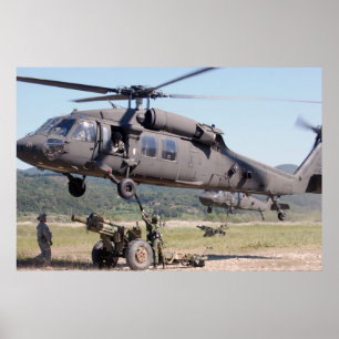 Svart helikopter för hök UH-60 Poster