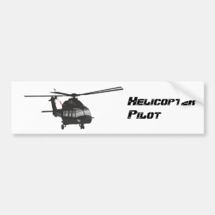 Svart helikoptermärke bildekal