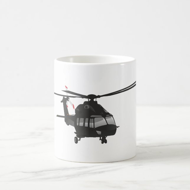 Svart helikoptermugg kaffemugg (Center)