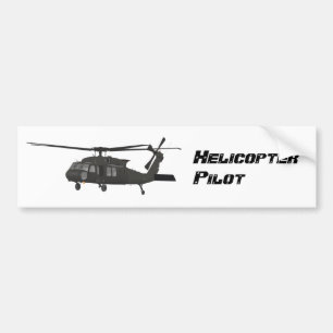 Svart helikopterstreck bildekal