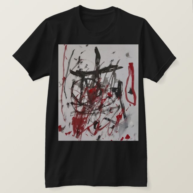 Svart hett shirt t shirt (Design framsida)
