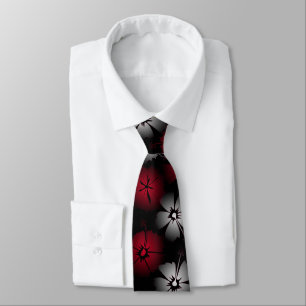 Svart Hibiskus Tie Slips