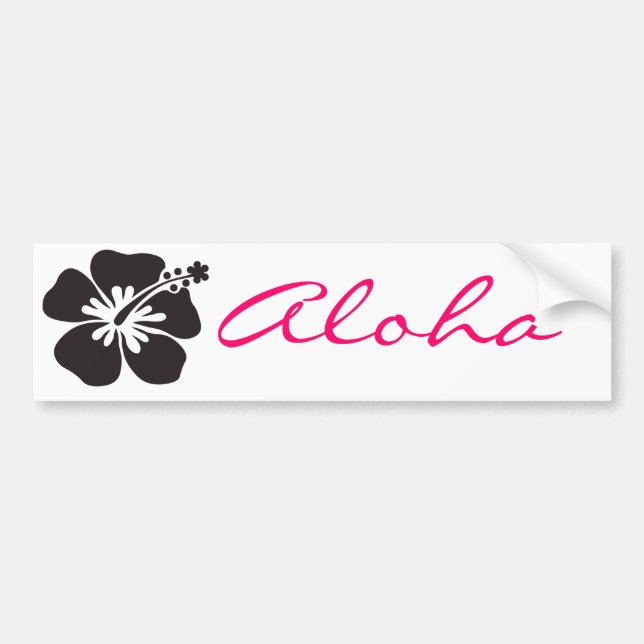 svart hibiskusblomma bildekal (Framsidan)