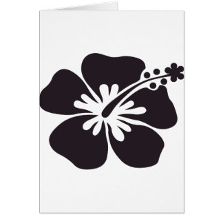 svart hibiskusblomma hälsningskort