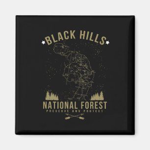 Svart Hill National Forest Tröja South Dakota Hiki Magnet