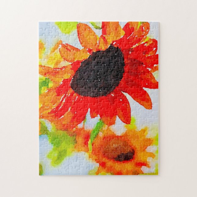 Svårt Himlar och solrospussel Pussel (Vertikal)