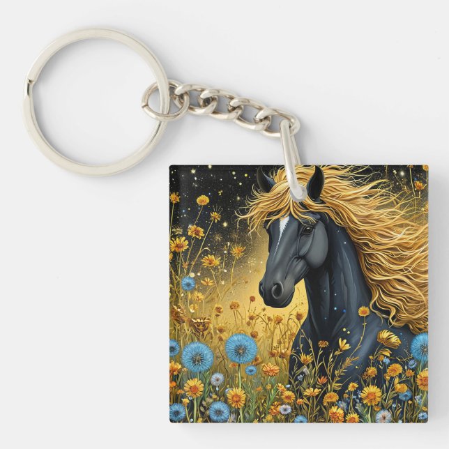 🌸 Svart Hingst Present För Hästavlykare 🌸 (Framsidan)