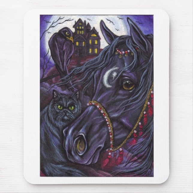SVART HINGSTperserkatt Mousepad Musmatta (Framsidan)