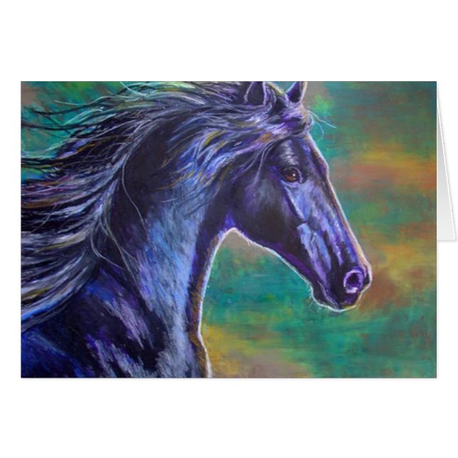 Svart hingstspring OBS kort (Framsidan Horizontal)