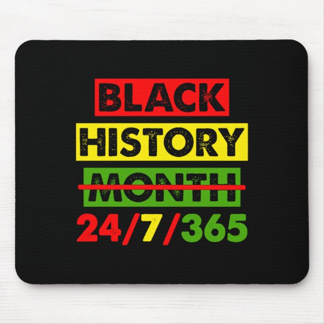 Svart historia 24 7 365 Afrika Karta Bhm Stolthet  Musmatta (Framsidan)