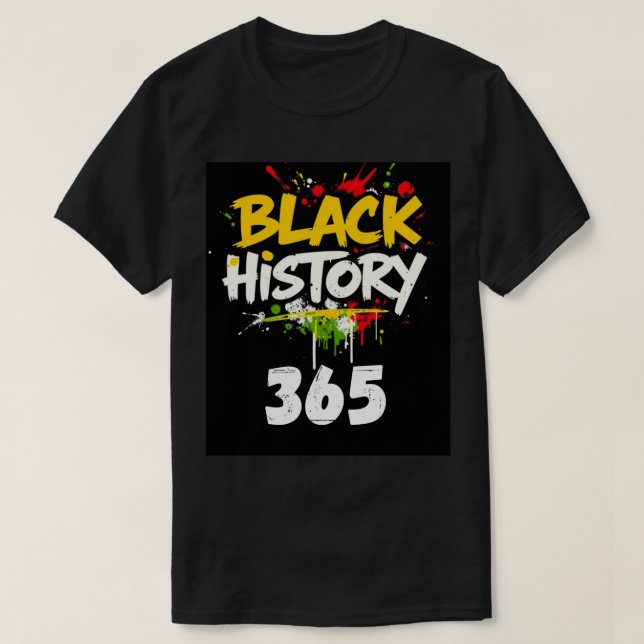 Svart historia 365-Stil 1 T Shirt (Design framsida)