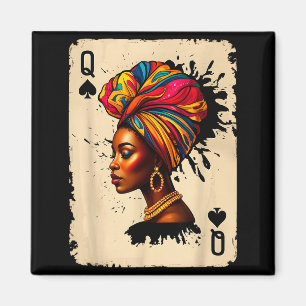 Svart historia afrikansk melanin drottning kort st magnet