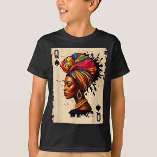 Svart historia afrikansk melanin drottning kort st t shirt