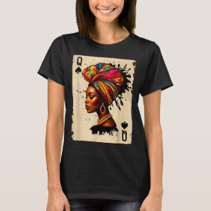 Svart historia afrikansk melanin drottning kort st t shirt