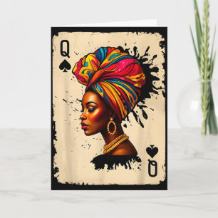 Svart historia afrikansk melanin drottningkort sto kort