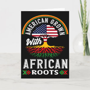 Svart historia amerikansk odlad med afrikanska röt kort