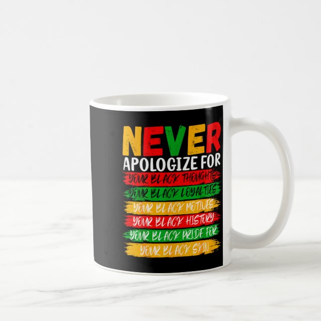 Svart historia Ångra Aldrig Din Svarthet M Kaffemugg (Höger)