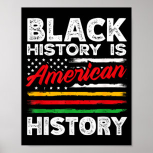 Svart historia är amerikansk flagga Usa afrikansk Poster