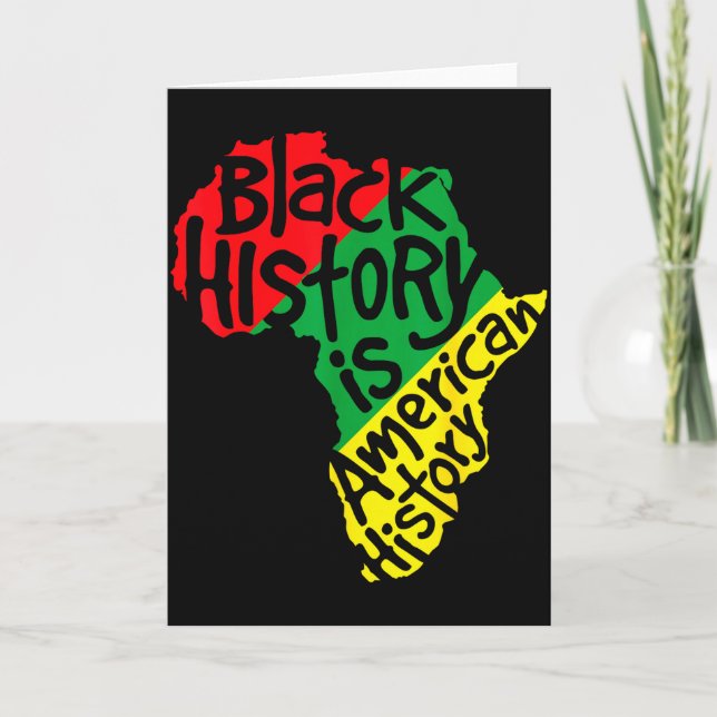 Svart historia är amerikansk historia Afrika Karta Kort (Framsida)