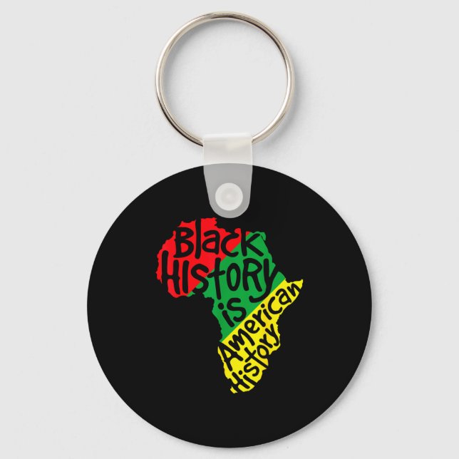 Svart historia är amerikansk historia Afrika Karta Nyckelring (Framsida)