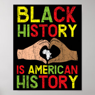 Svart historia är amerikansk historia afroamerikan poster