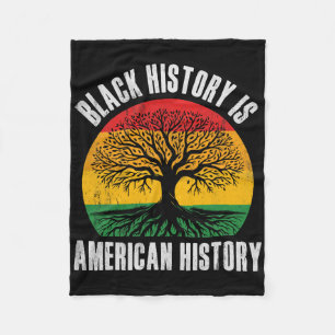 Svart historia är amerikansk historia Bhm afrikans Fleecefilt