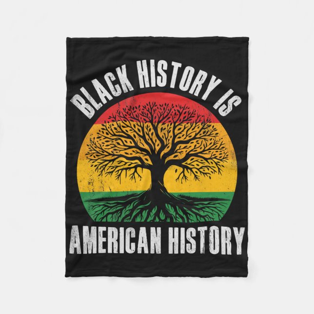 Svart historia är amerikansk historia Bhm afrikans Fleecefilt (Framsidan)