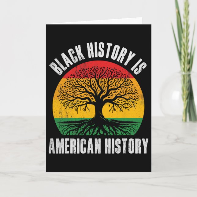 Svart historia är amerikansk historia Bhm afrikans Kort (Framsida)